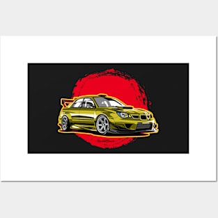 Impreza WRX sti legend illustration Posters and Art